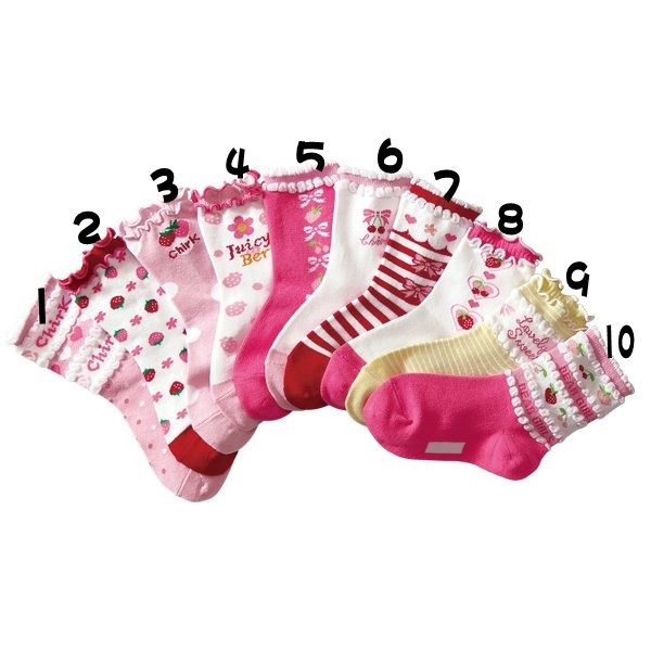 Spring and summer children socks padded cotton soft breathable baby socks Girls Lovely Socks 15cm