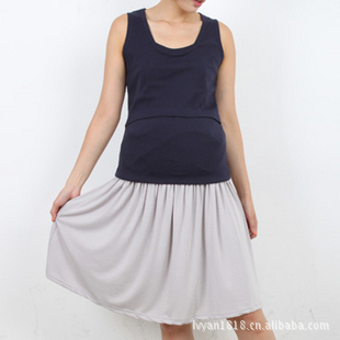 Spring and summer cotton modal maternity dress bust skirt antenatal postpartum maternity short skirt