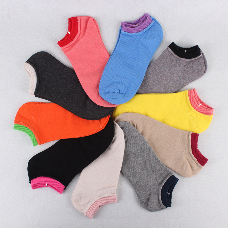 spring and summer fashion candy color sock slippers for female invisible sock slippers cotton socks women's socks