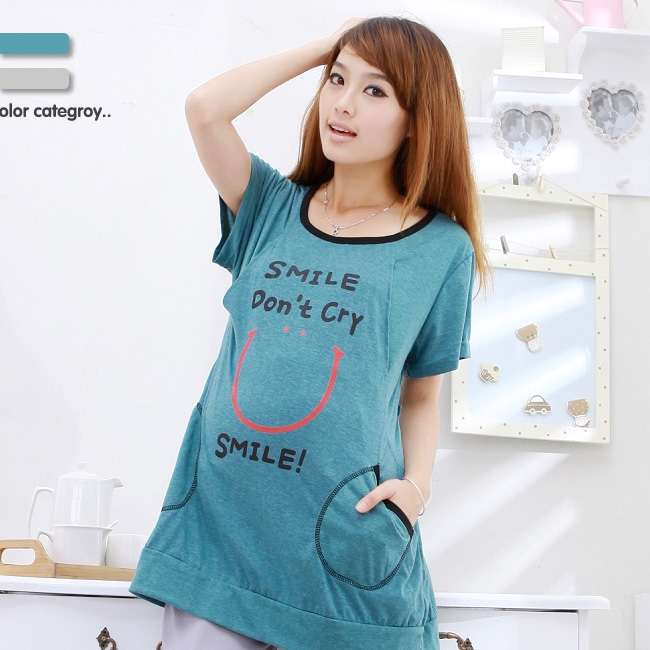 Spring and summer maternity clothing ta1169b nursing maternity top maternity t-shirt trimesters nursing dual