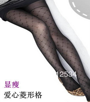 Spring and summer of love dimond plaid pantyhose silk black plaid stockings