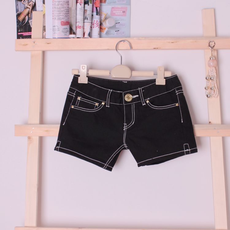 Spring and summer plus size loose black winter denim shorts female Dark gray boot cut jeans