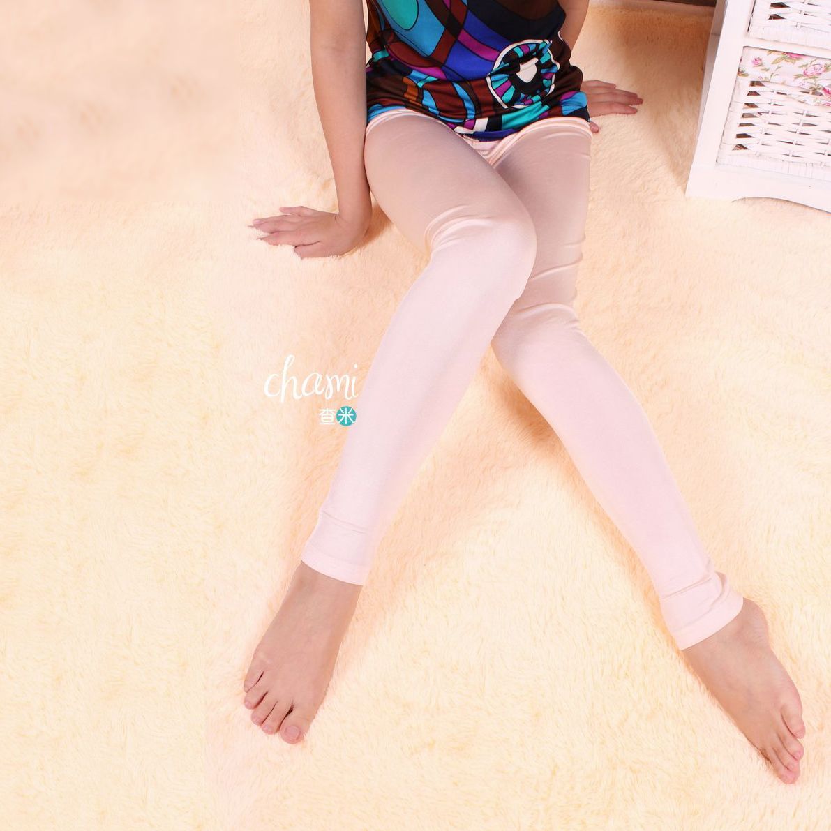 Spring and summer silk mulberry silk women's pajama pants long johns legging three-color