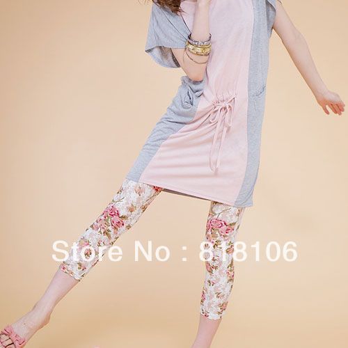 Spring and summer women roses hollow lace leggings pant