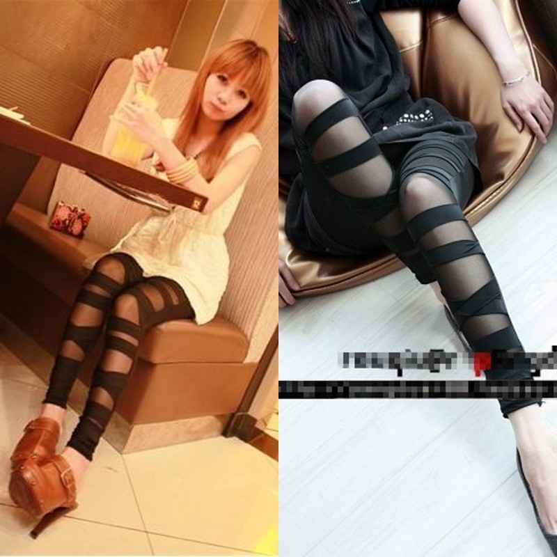Spring and summer women's lace pants legging trousers skinny pants socks elastic trousers perspective sexy stockings
