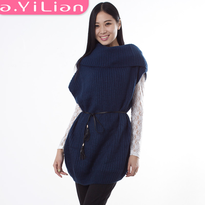 Spring AYILIAN women's female fashion long design thick needle sweater cj24244070