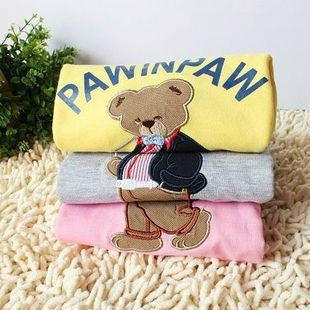 Spring children's clothing bear o-neck pullover baby sweatshirt infant male female child spring and autumn top