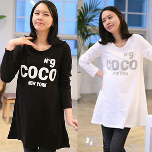 Spring fashion maternity clothing maternity summer long-sleeve T-shirt maternity top maternity dress