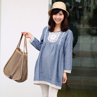 Spring fashion maternity clothing summer maternity dress maternity top one-piece dress basic shirt