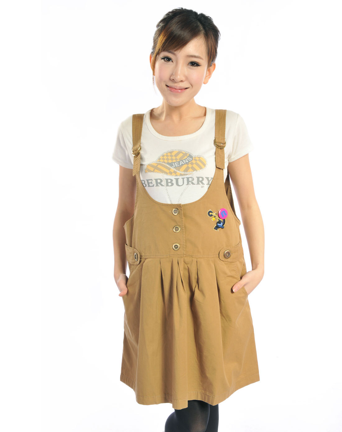 Spring fashion maternity clothing suspenders one-piece dress maternity dress 310533