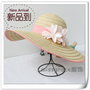 Spring flower strawhat female summer sunbonnet female sun hat anti-uv sun hat