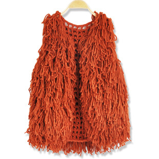 Spring free shipping DHL/EMS fashion spring mesh knitted yarn tassel cutout knitted sweater vest vest female