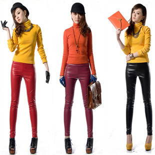 Spring leather legging female spring and autumn thin legging capris free shipping