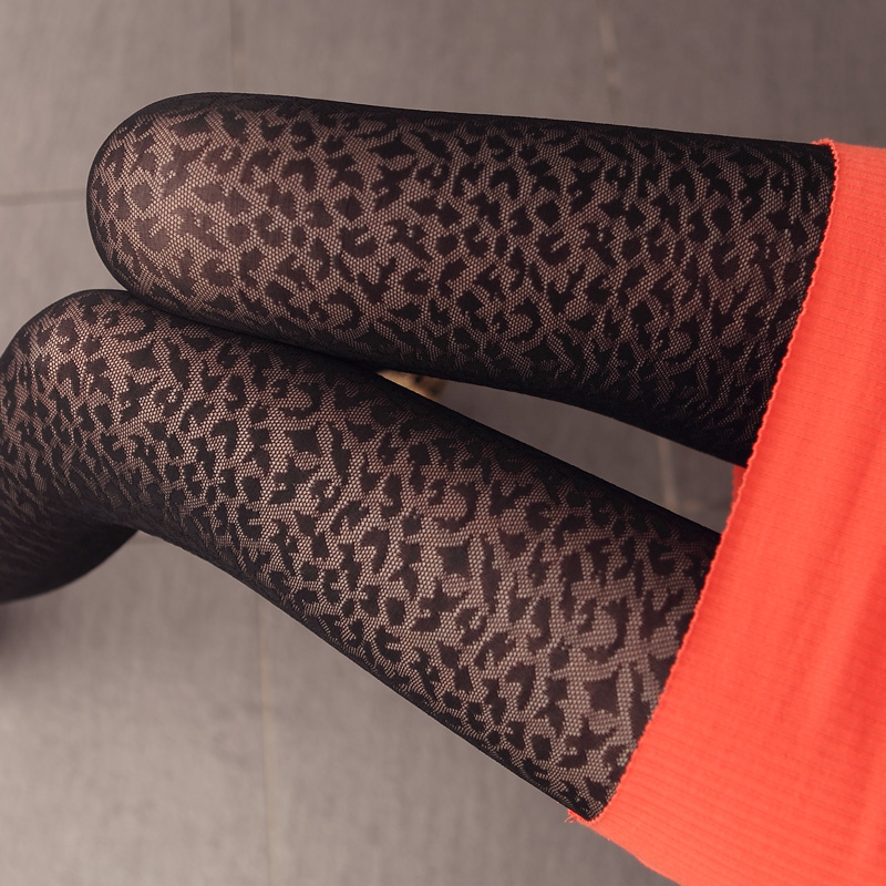 Spring leopard print pantyhose stockings socks female ka118