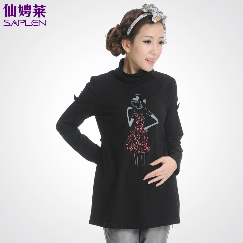 Spring maternity clothing 100% long-sleeve cotton shirt basic t-shirt 110651