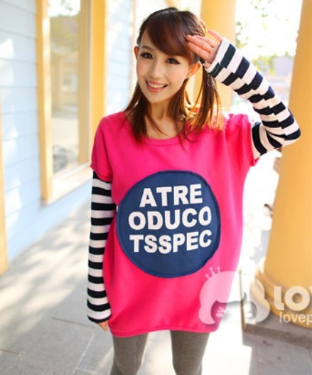 Spring maternity clothing fashion stripe fight sleeve maternity t-shirt maternity top spring and autumn