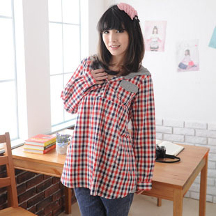 Spring maternity clothing maternity shirt long-sleeve with a hood maternity top shirt spring and autumn