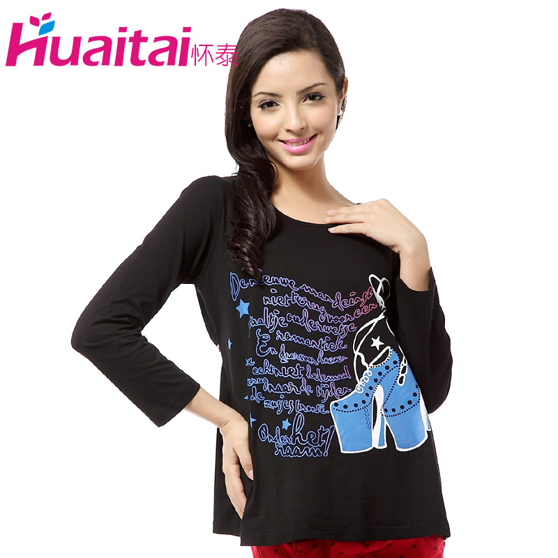 Spring maternity clothing maternity t-shirt maternity top trend basic shirt