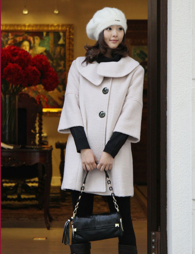 Spring maternity clothing woolen overcoat maternity overcoat maternity outerwear 108822