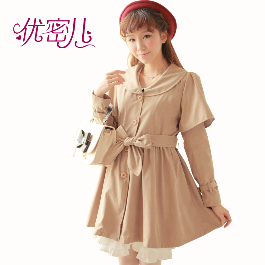 Spring maternity trench outerwear sweet q882
