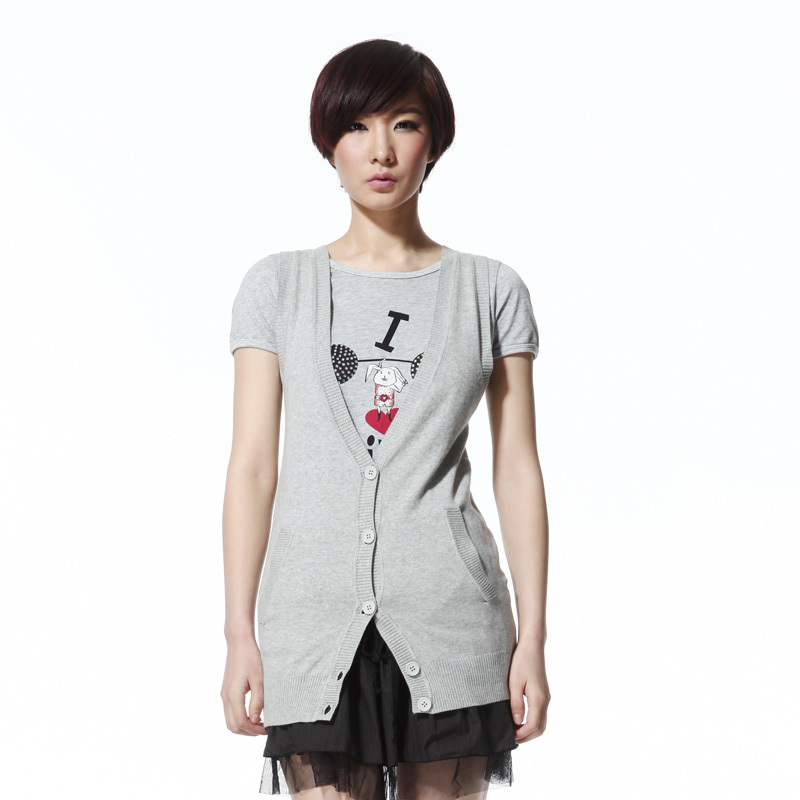 Spring new arrival TONLION women's solid color vest type sweater c609 139.00