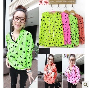 Spring new X08 2013 hiphop candy neon color with a hood sun thin outerwear top