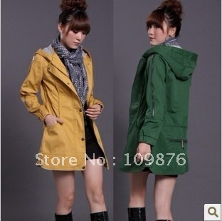 Spring outerwear 2012 autumn and winter slim medium-long outerwear spring and autumn women's trench female