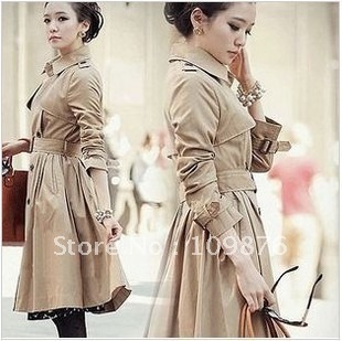 Spring outerwear 2012 autumn and winter slim medium-long trench female