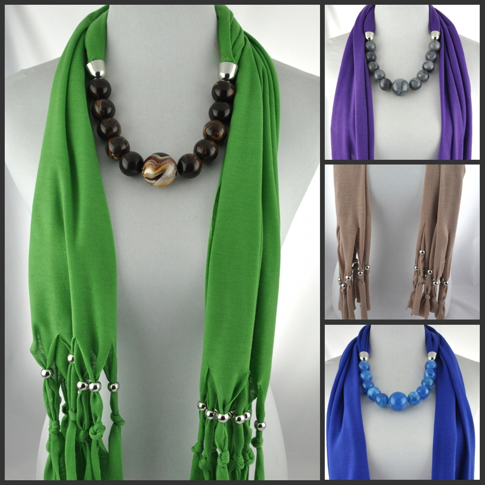 Spring scarf pendants necklace Artificial stone women new products for 2013 jeweled scarf charms 8colors 50pc jewellery scarves