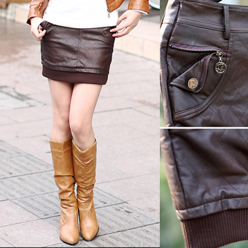 Spring women's classic fashion leather skirt series 2