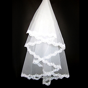 Squid white veil 1.5 meters laciness vintage wedding dress veil accessories