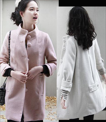 Stand collar cashmere brief overcoat trench women's cashmere outerwear
