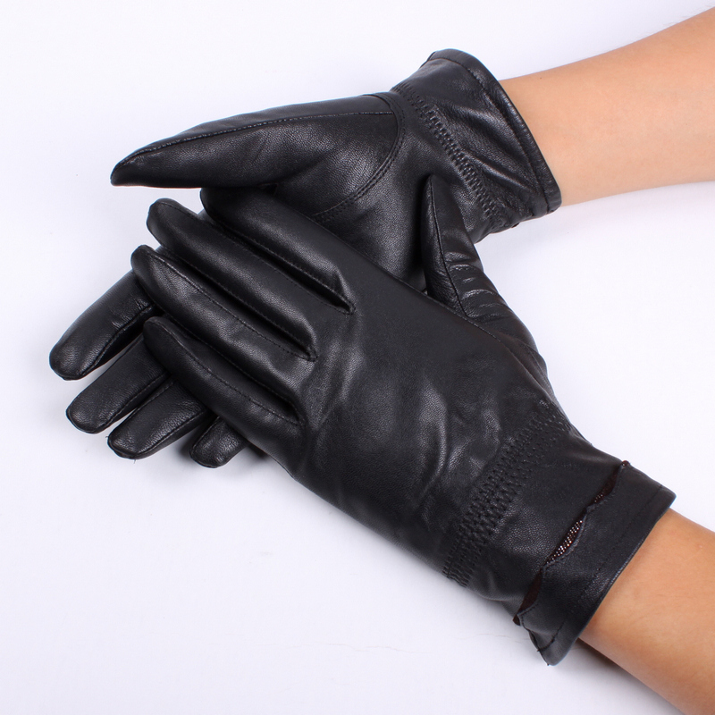Star Foreign Trade 800 women's sheepskin gloves thin short design genuine leather gloves