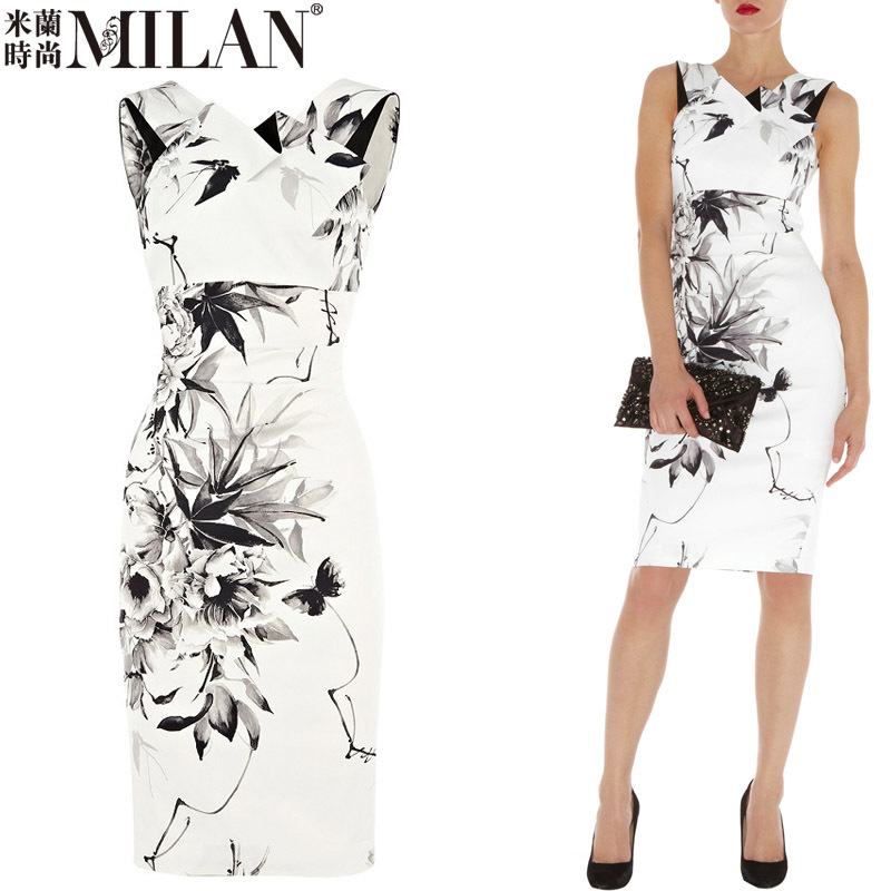Star of 2013 new women elegant lady in China Wind aesthetic painting printing short dress evening dress