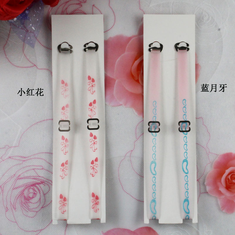 Steel buckle scrub silica gel invisible flower shoulder strap fresh underwear shoulder strap