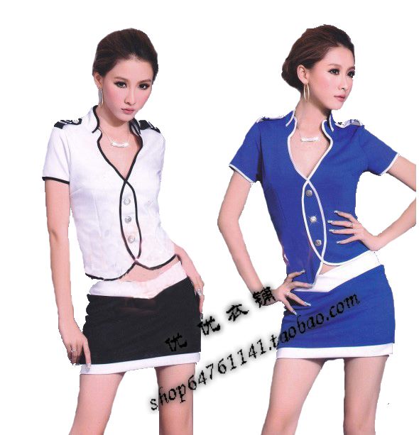 Stewardess clothing elegant stewardess mounted fashion ol professional set work wear