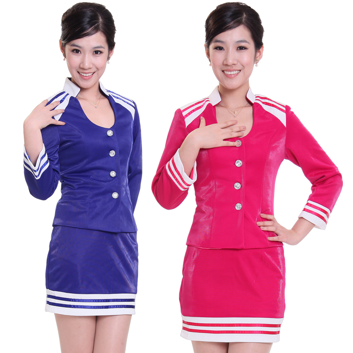 Stewardess clothing long-sleeve ktv professional set work wear autumn and winter female beauty clothes