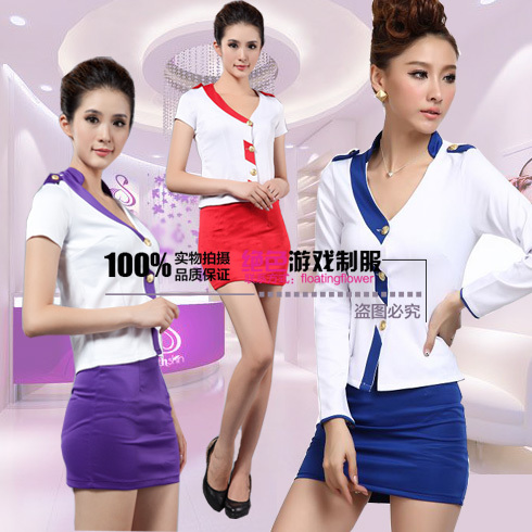 Stewardess clothing summer stewardess uniforms professional set work wear work wear female skirt