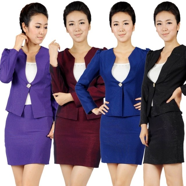 Stewardess uniforms work wear formal set skirt professional women's ol formal work wear