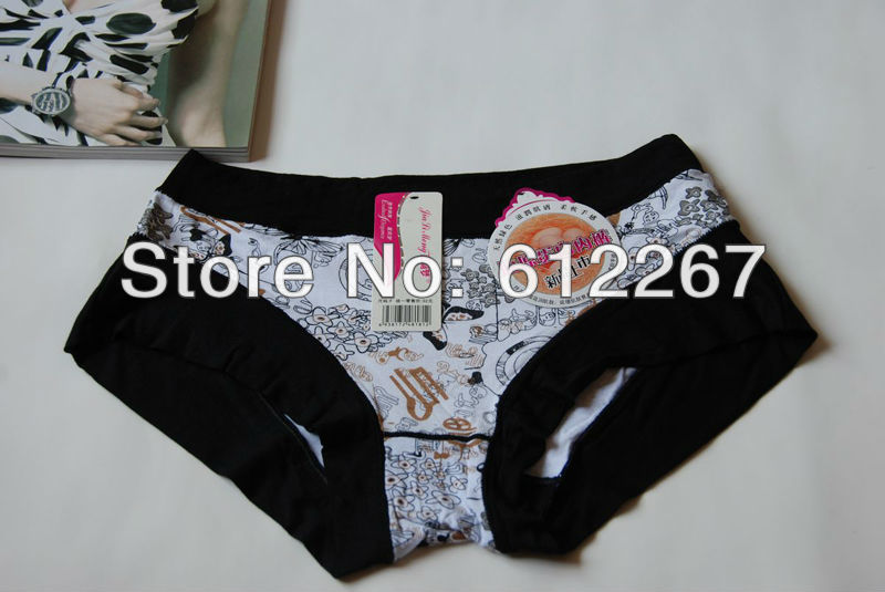 stock 6 pcs/lot mix colors availablebamboo fiber lady panties soft women leopard panties 5 color free shipping