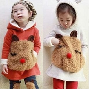 stock -- Girl Hooides jacket 2~9years Kids Winter coat Children clothing outerwear 5pcs/lot