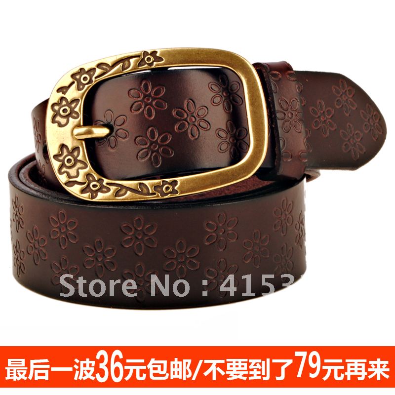 Strap female fashion Women genuine leather vintage belt female all-match pin buckle