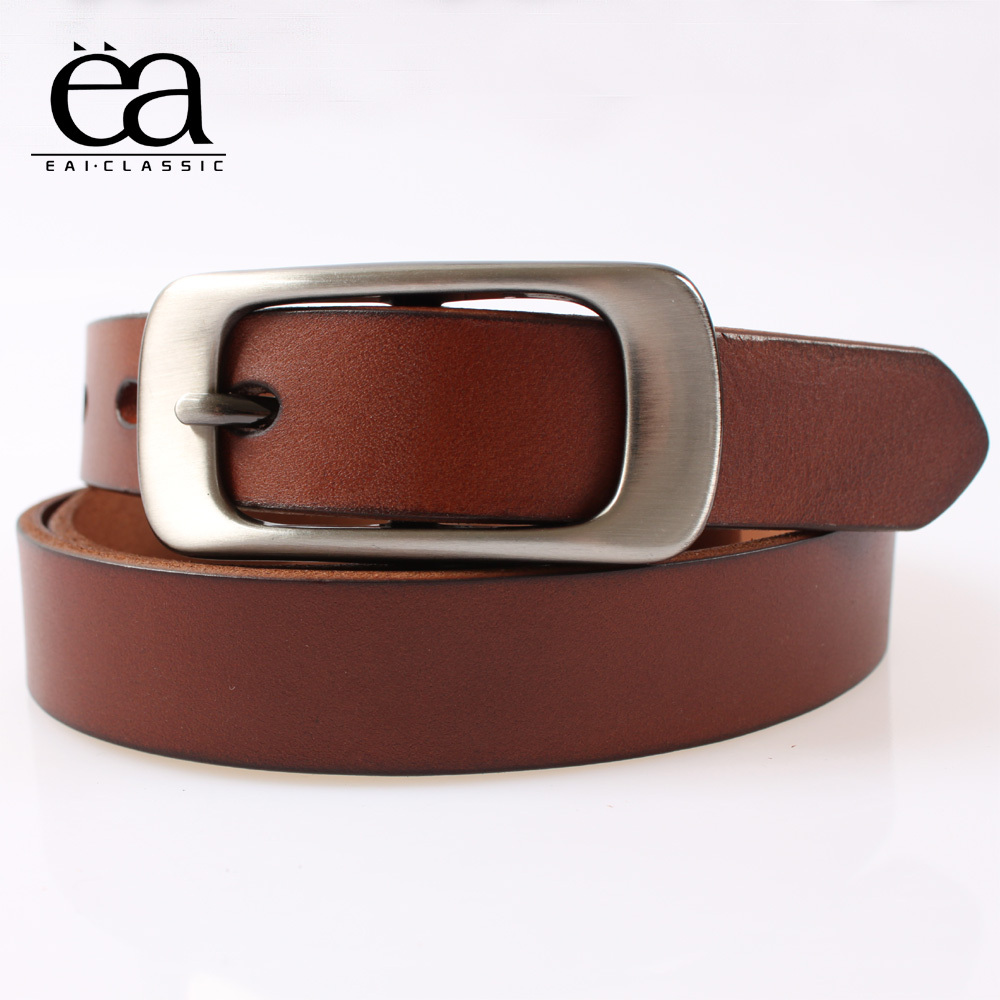 Strap genuine leather fashion all-match women's Women genuine leather thin belt pin buckle xiaxin