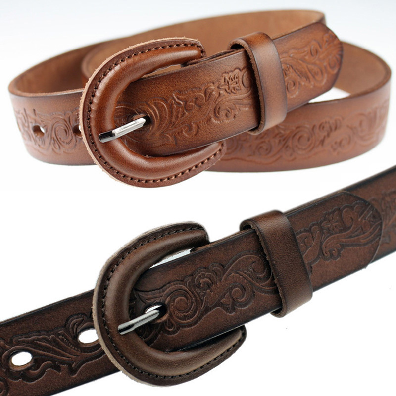 Strap genuine leather women's Women anti-allergic genuine leather fashion crushing all-match belt