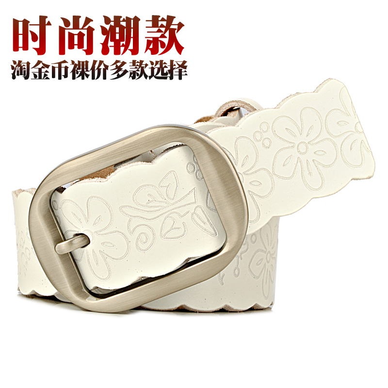 Strap Women fashion genuine cowhide leather belt female circled all-match vintage