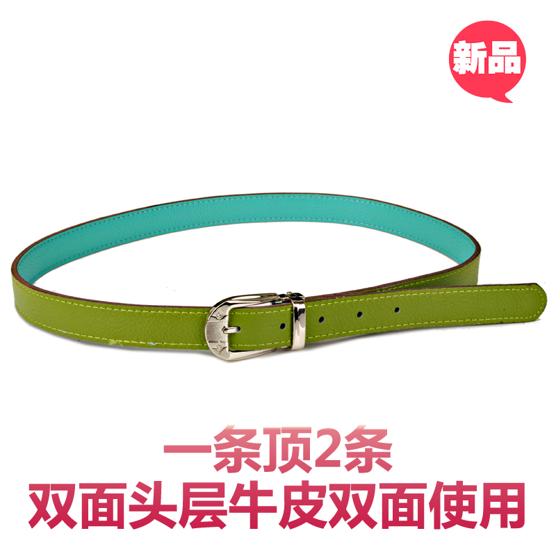 Strap Women fashion genuine leather double faced first layer of cowhide women's belt