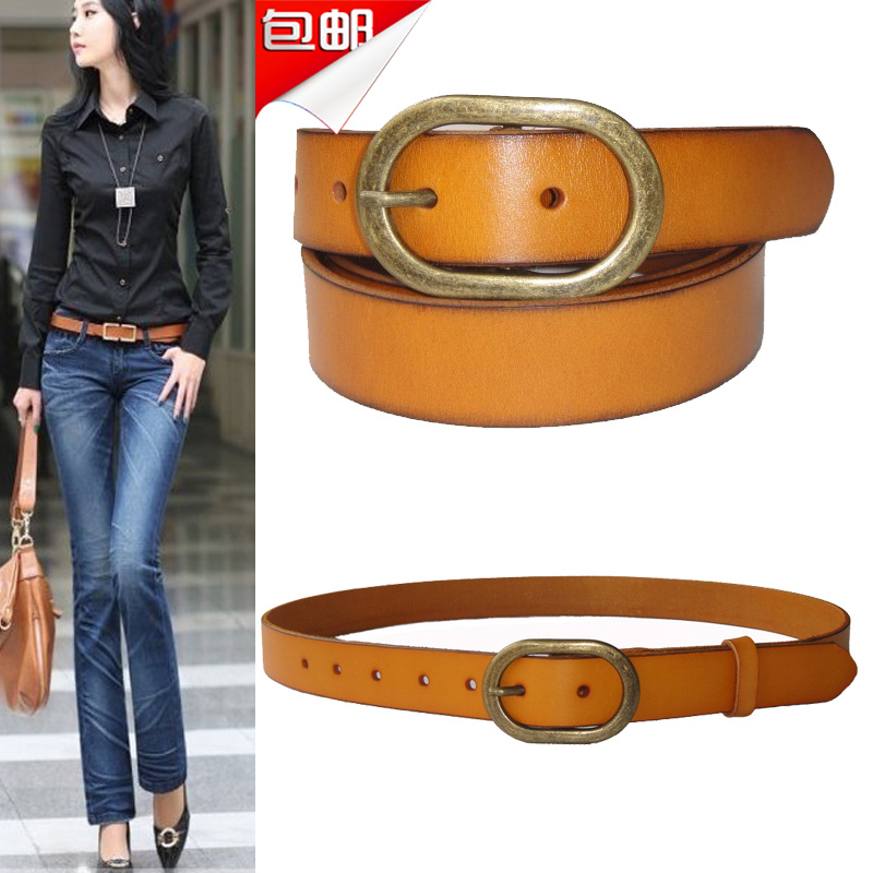 Strap Women genuine leather all-match women's jeans belt first layer of cowhide belt