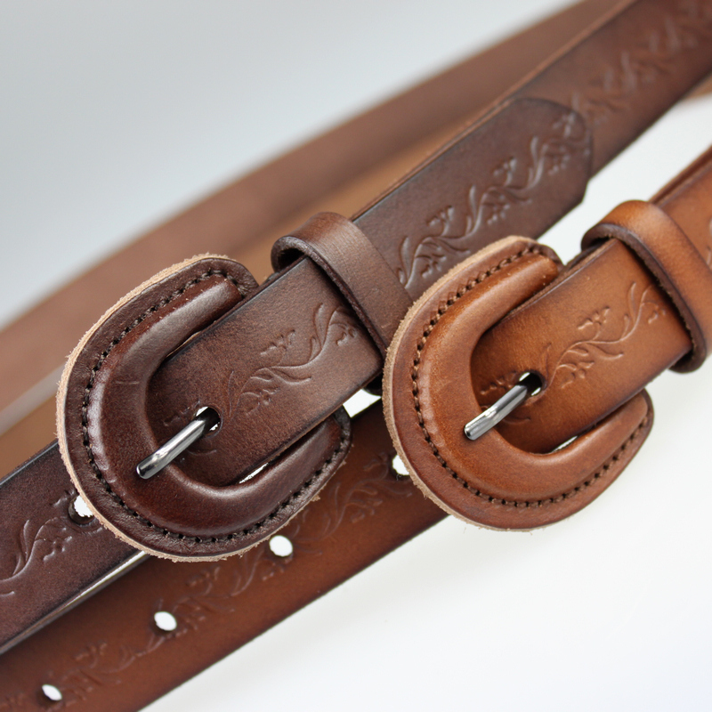 Strap women's genuine leather genuine leather all-match anti-allergic Women crushing belt