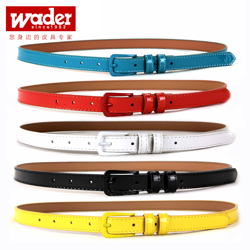 Strap women's genuine leather strap cowhide thin belt Women all-match belt 086