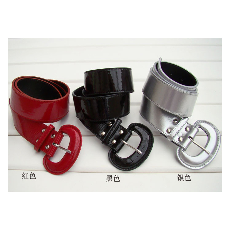 Strap Women women's fashion belt super soft bright japanned leather strap